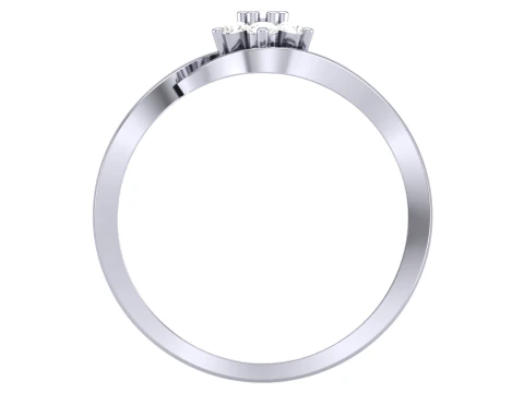 Printable 3D jewelry model of Lady diamond ring 3D Model