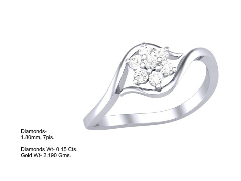 Printable 3D jewelry model of Lady diamond ring Modèle 3D