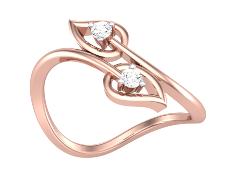 Printable 3D jewelry model of Lady diamond ring Modelo 3D