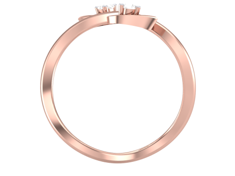 Printable 3D jewelry model of Lady diamond ring Modelo 3D