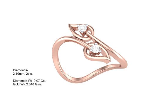 Printable 3D jewelry model of Lady diamond ring Modelo 3D