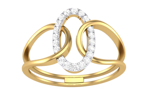Printable 3D jewelry model of Lady diamond ring 3D Model