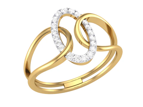Printable 3D jewelry model of Lady diamond ring 3D Model