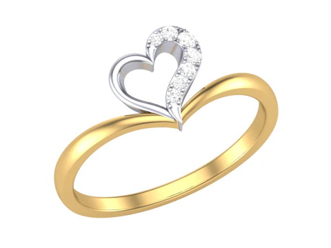 Printable 3D jewelry model of Lady diamond ring 3D Model