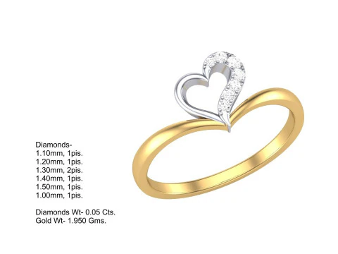 Printable 3D jewelry model of Lady diamond ring 3D Model