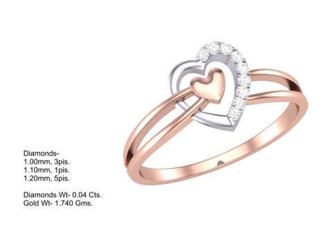 Printable 3D jewelry model of Lady diamond ring Modello 3D