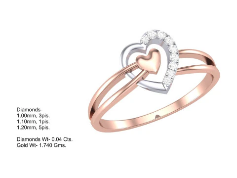 Printable 3D jewelry model of Lady diamond ring 3D Model