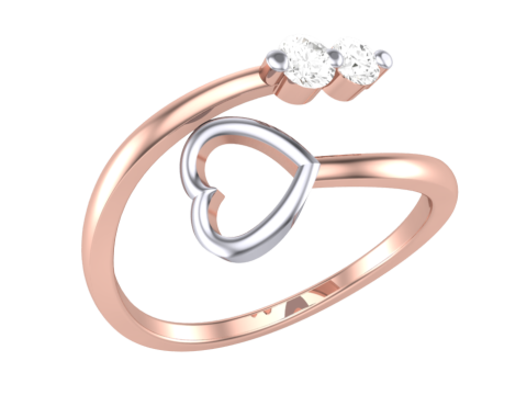 Printable 3D jewelry model of Lady diamond ring 3D Modell