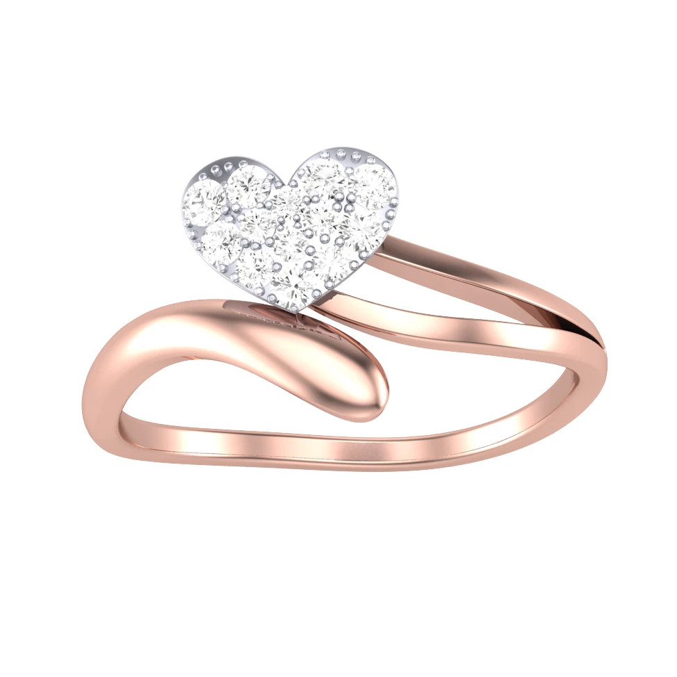 Printable 3D jewelry model of Lady diamond ring 3D Model .c4d .max .obj .3ds .fbx .stl .blend