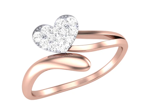 Printable 3D jewelry model of Lady diamond ring 3D Model