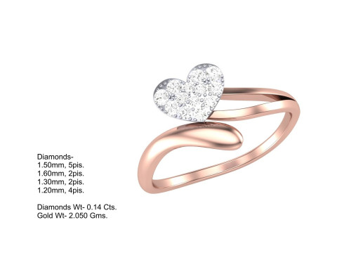 Printable 3D jewelry model of Lady diamond ring Modèle 3D