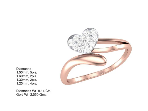 Printable 3D jewelry model of Lady diamond ring 3D Model