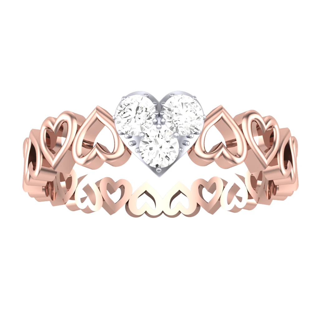 Printable 3D jewelry model of Lady diamond ring 3D Model .c4d .max .obj .3ds .fbx .stl .blend 