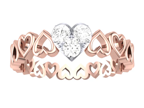 Printable 3D jewelry model of Lady diamond ring 3D Model