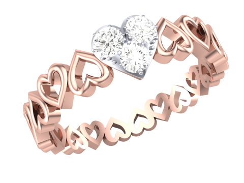 Printable 3D jewelry model of Lady diamond ring Modelo 3D