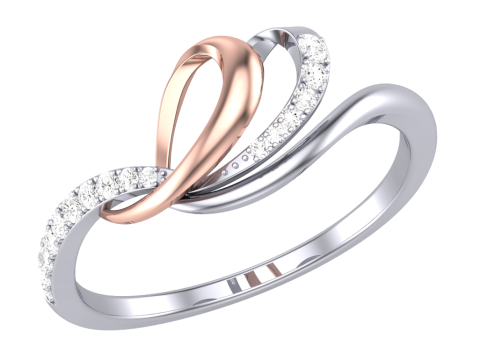 Printable 3D jewelry model of Lady diamond ring 3D मॉडल