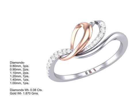 Printable 3D jewelry model of Lady diamond ring 3D मॉडल