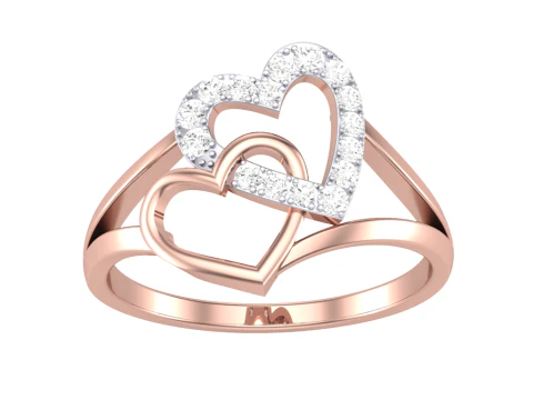 Modelo de joia 3D para impress&atilde;o do anel de diamante Lady Modelo 3D