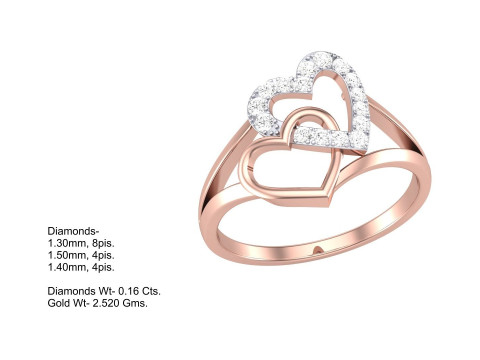 Printable 3D jewelry model of Lady diamond ring Modèle 3D