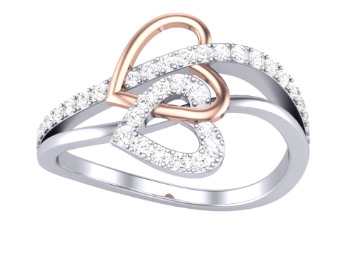 Printable 3D jewelry model of Lady diamond ring Model 3D