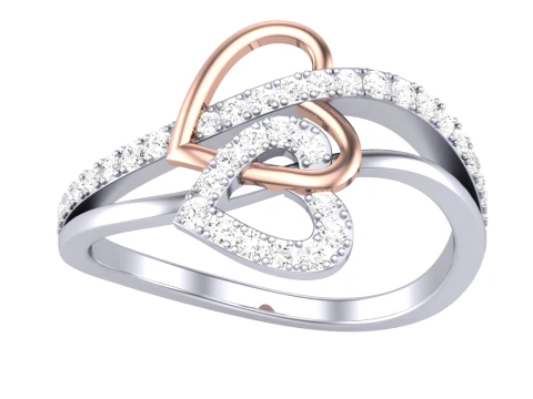 Printable 3D jewelry model of Lady diamond ring 3D Model