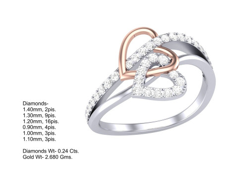 Printable 3D jewelry model of Lady diamond ring Model 3D