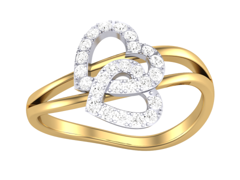 Printable 3D jewelry model of Lady diamond ring 3D 모델