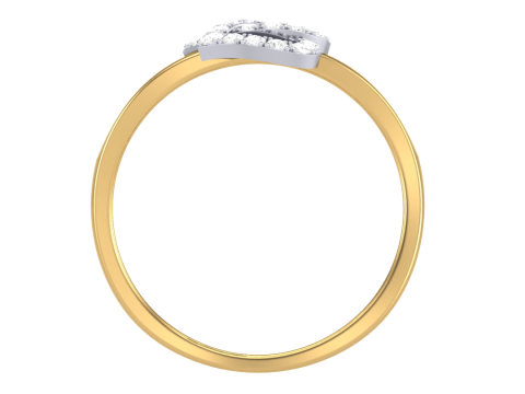 Printable 3D jewelry model of Lady diamond ring 3D Model