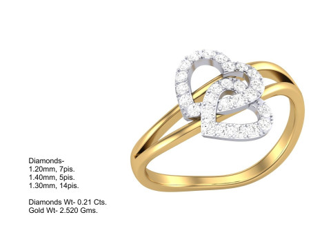 Printable 3D jewelry model of Lady diamond ring 3D Model