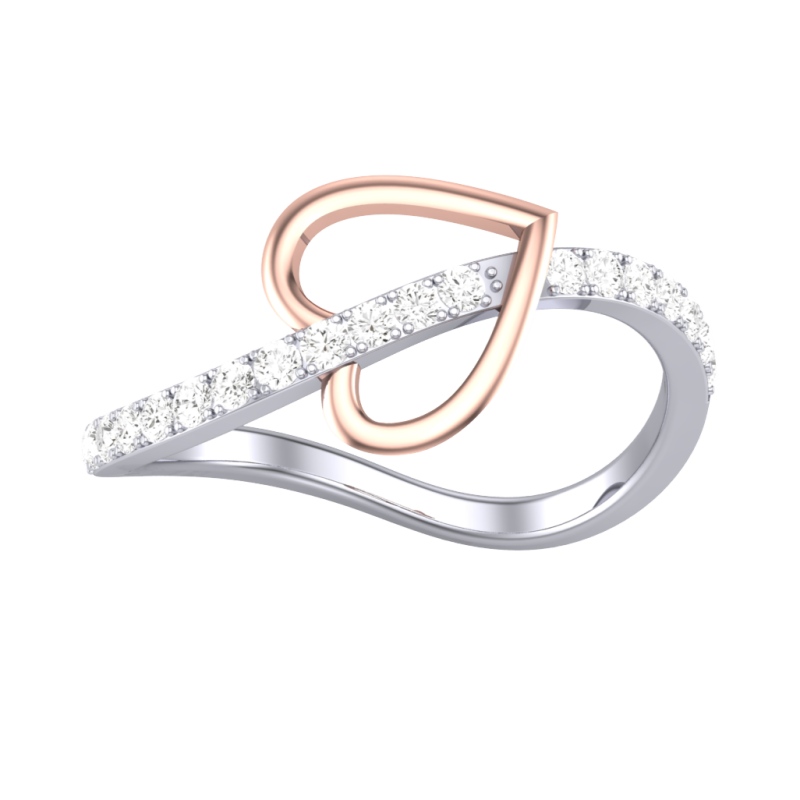 Printable 3D jewelry model of Lady diamond ring 3D 模型 .c4d .max .obj .3ds .fbx .stl .blend