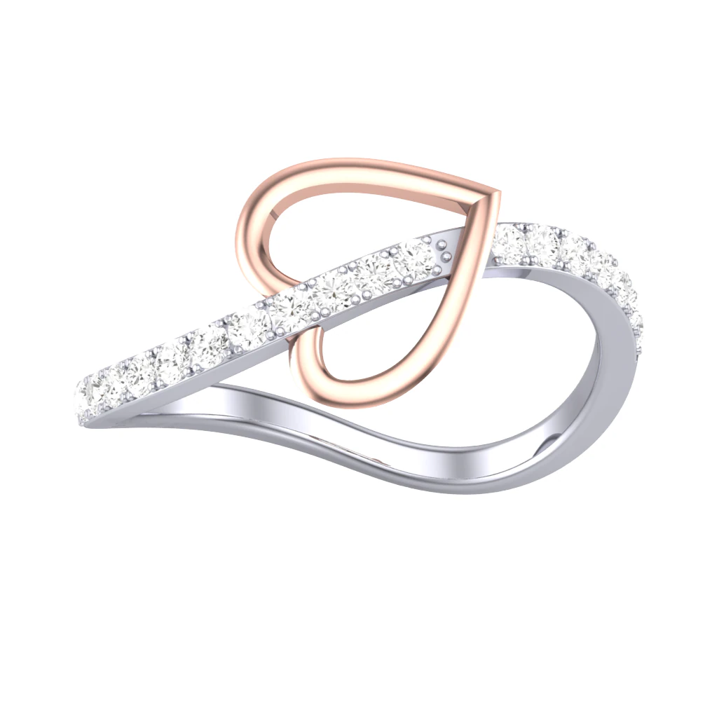 Printable 3D jewelry model of Lady diamond ring 3D Model .c4d .max .obj .3ds .fbx .stl .blend 