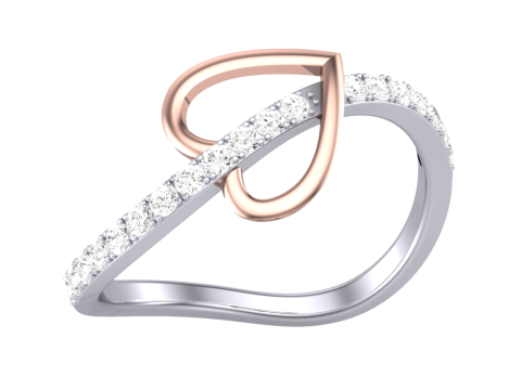Printable 3D jewelry model of Lady diamond ring 3D 模型