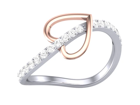 Printable 3D jewelry model of Lady diamond ring 3D Model