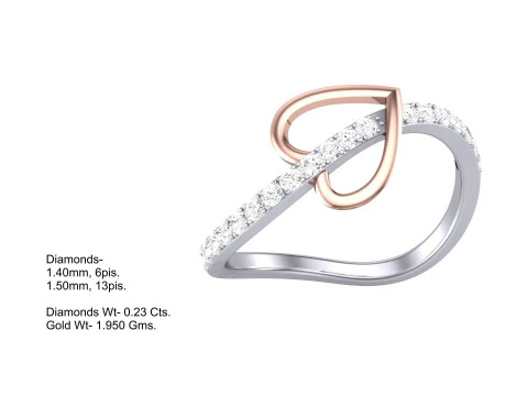 Printable 3D jewelry model of Lady diamond ring 3D Model