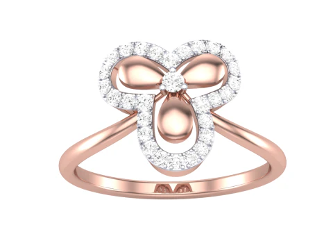 3D-модель ювелирного кольца Lady с бриллиантом для печати 3D Модель