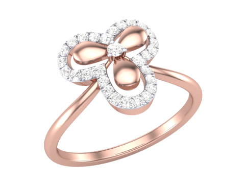 Printable 3D jewelry model of Lady diamond ring 3D मॉडल