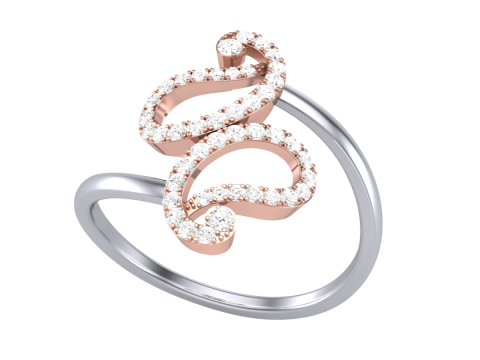 Printable 3D jewelry model of Lady diamond ring 3Dモデル