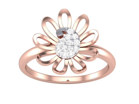 Printable 3D jewelry model of Lady diamond ring Model 3D