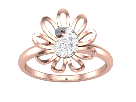 Printable 3D jewelry model of Lady diamond ring 3D Model