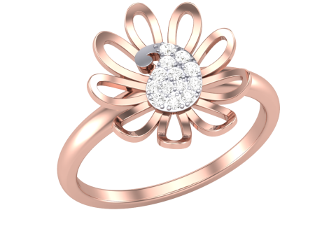 Printable 3D jewelry model of Lady diamond ring Modèle 3D