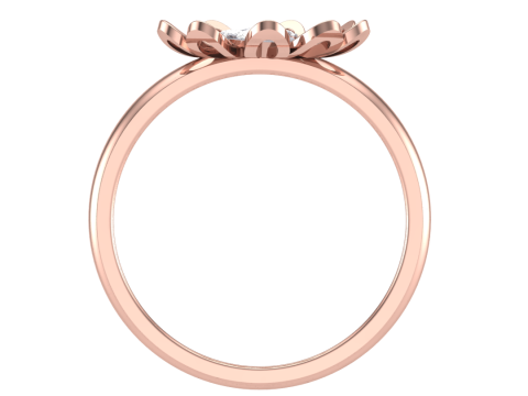 Printable 3D jewelry model of Lady diamond ring Modèle 3D