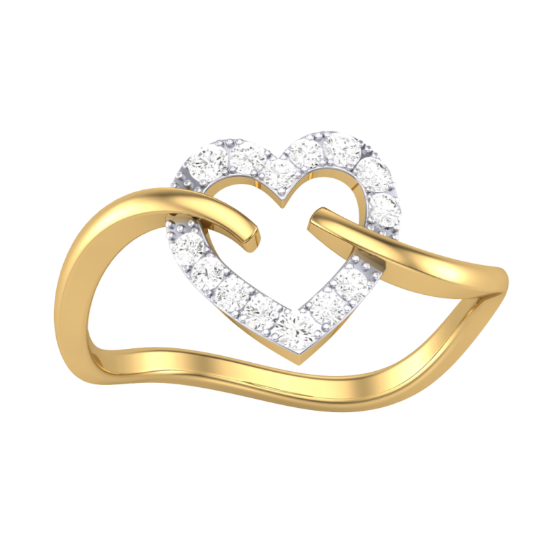 Printable 3D jewelry model of Lady diamond ring 3D Model .c4d .max .obj .3ds .fbx .stl .blend