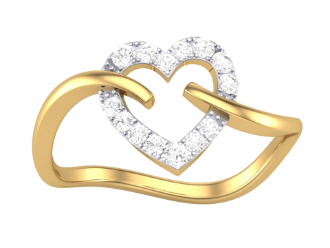 Printable 3D jewelry model of Lady diamond ring Modelo 3D