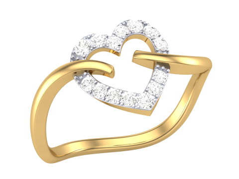 Printable 3D jewelry model of Lady diamond ring 3D Model