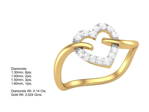 Printable 3D jewelry model of Lady diamond ring 3D Model