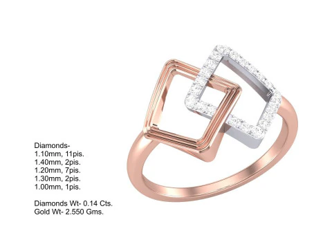 Printable 3D jewelry model of Lady diamond ring 3D Model