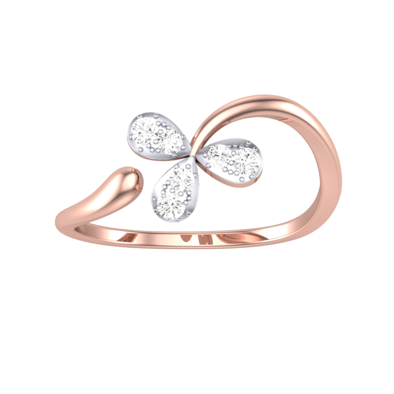 Printable 3D jewelry model of Lady diamond ring 3D मॉडल .c4d .max .obj .3ds .fbx .stl .blend