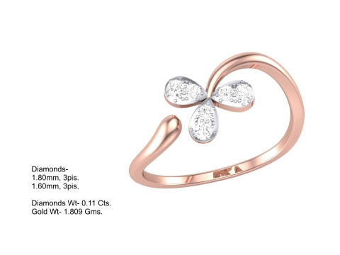 Printable 3D jewelry model of Lady diamond ring 3D मॉडल