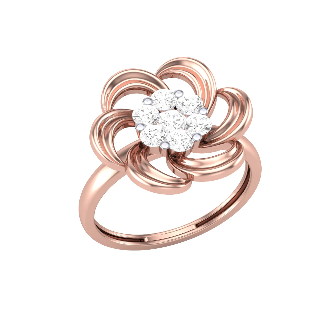 Printable 3D jewelry model of Lady diamond ring 3D Model .c4d .max .obj .3ds .fbx .stl .blend 