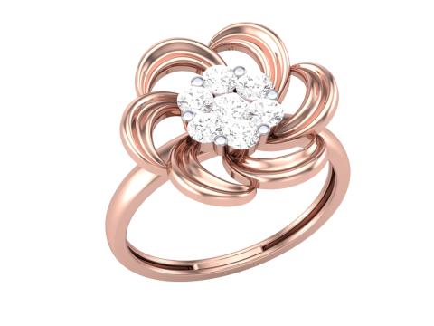 Printable 3D jewelry model of Lady diamond ring 3D Model